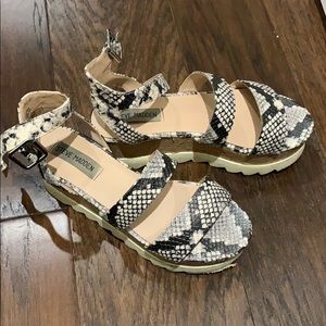Steve madden platform snakeskin sandals